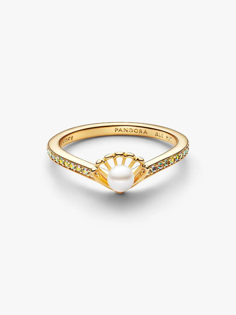 Anillo Perla Concha Princesa Ariel