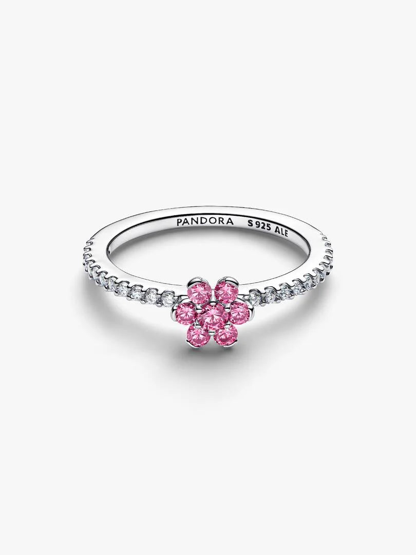Anillo Flor Brillante Rosa