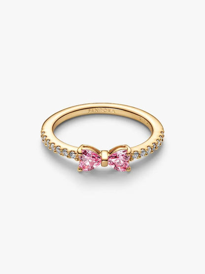 Anillo Lazo Rosa Brillante