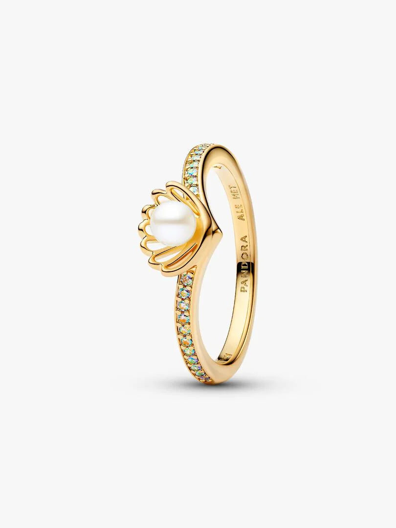 Anillo Perla Concha Princesa Ariel