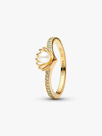 Anillo Perla Concha Princesa Ariel