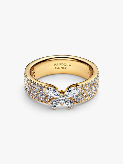 Anillo Ancho Mariposa Brillante