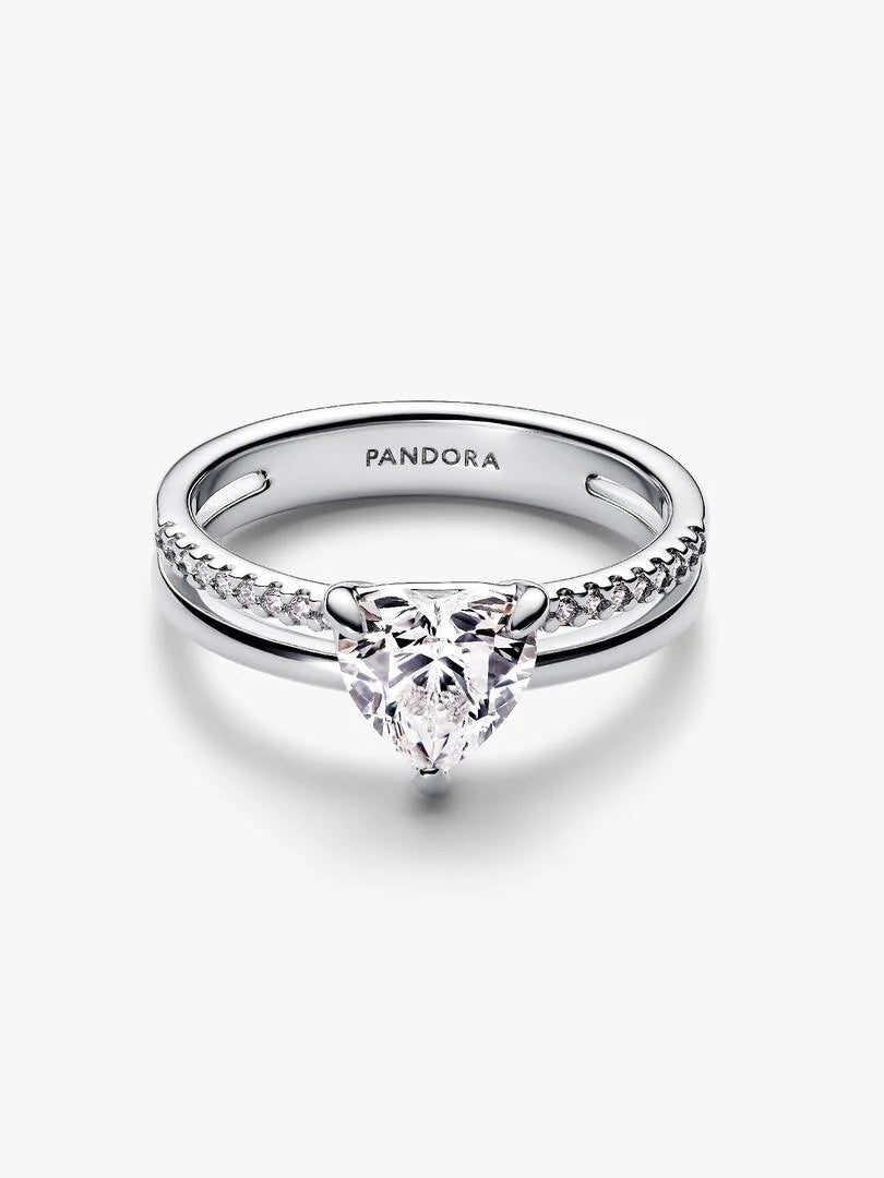 Anillo Corazón Doble Banda