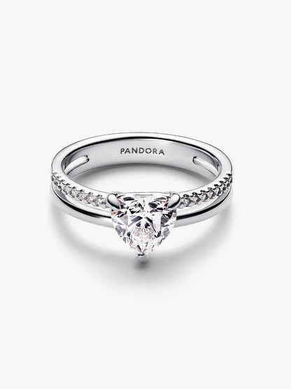 Anillo Corazón Doble Banda