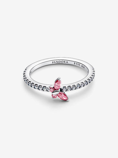 Conjunto de Anillos Mariposa y Rosa – 2 Piezas