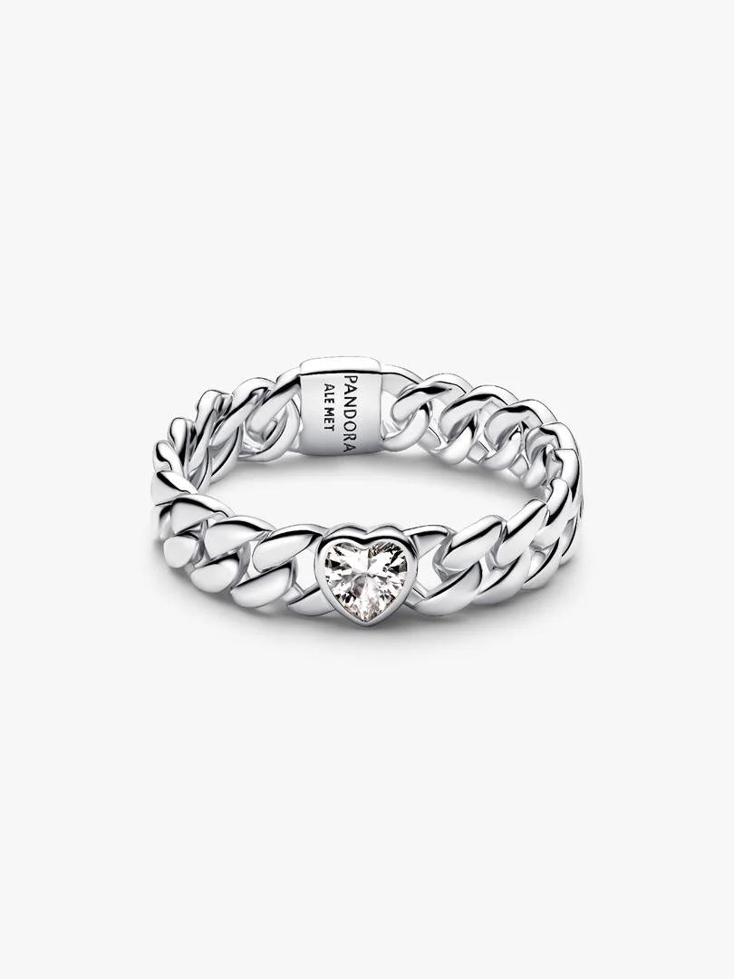 Anillo Cadena Cubana Corazón