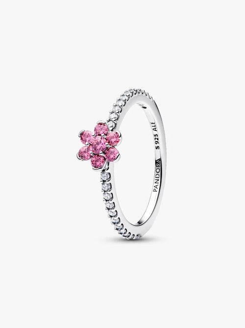 Anillo Flor Brillante Rosa