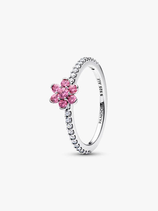 Anillo Flor Brillante Rosa