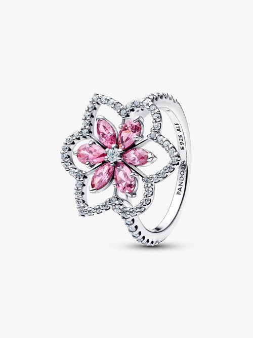 Anillo Cóctel Flor Doble