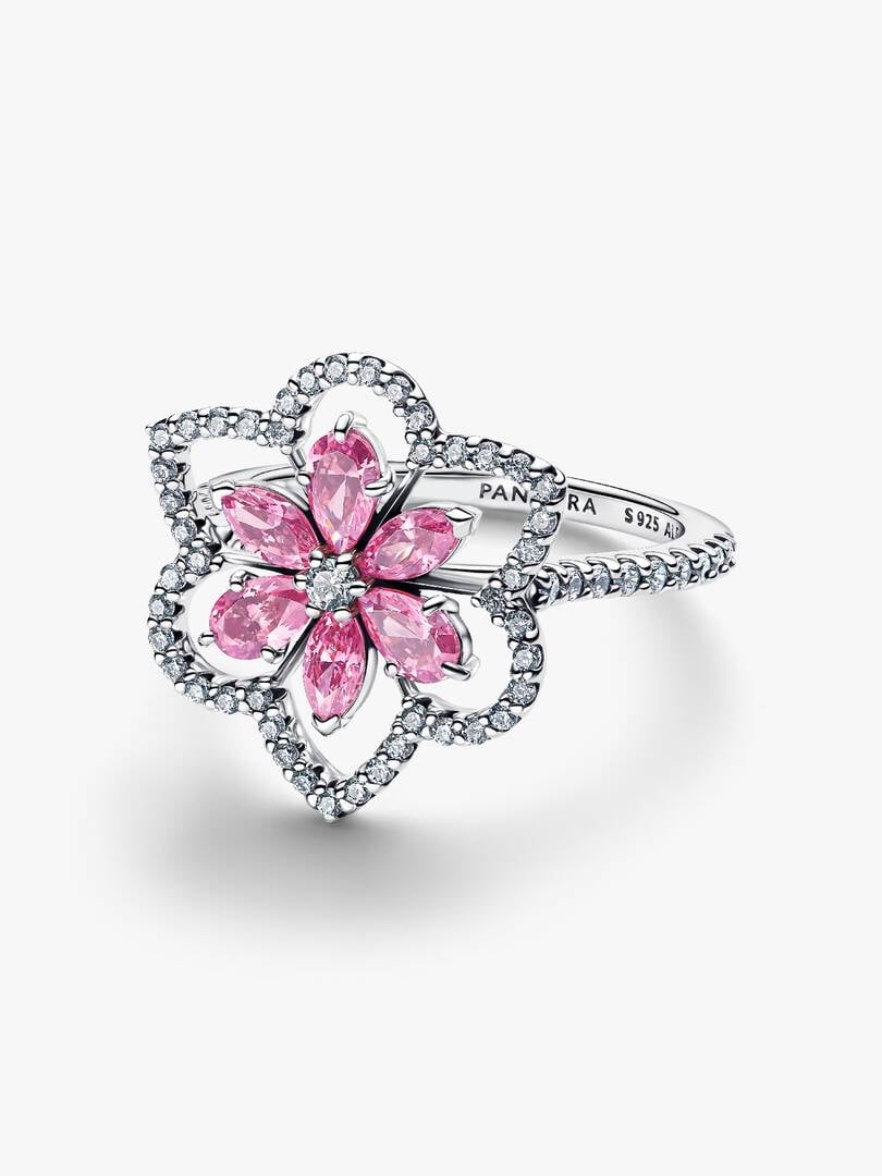 Anillo Cóctel Flor Doble