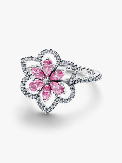 Anillo Cóctel Flor Doble