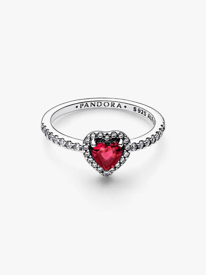 Conjunto de Anillos Corazones Rosados y Rojos –2 Piezas