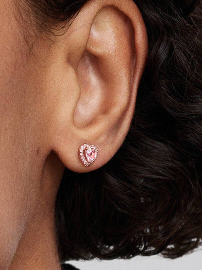 Conjunto Corazón Rosa Cobrizo Elegante