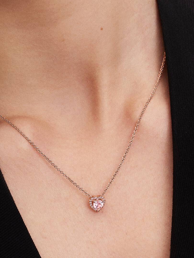 Conjunto Corazón Rosa Cobrizo Elegante