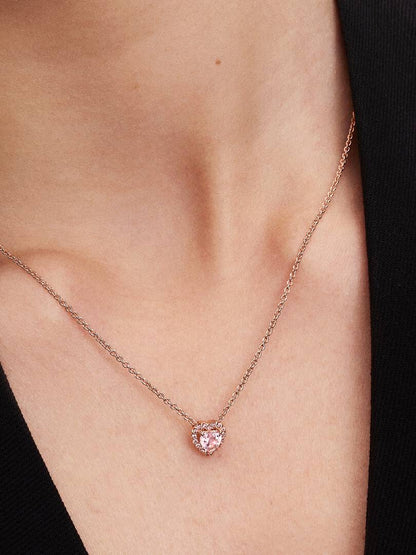 Conjunto Corazón Rosa Cobrizo Elegante