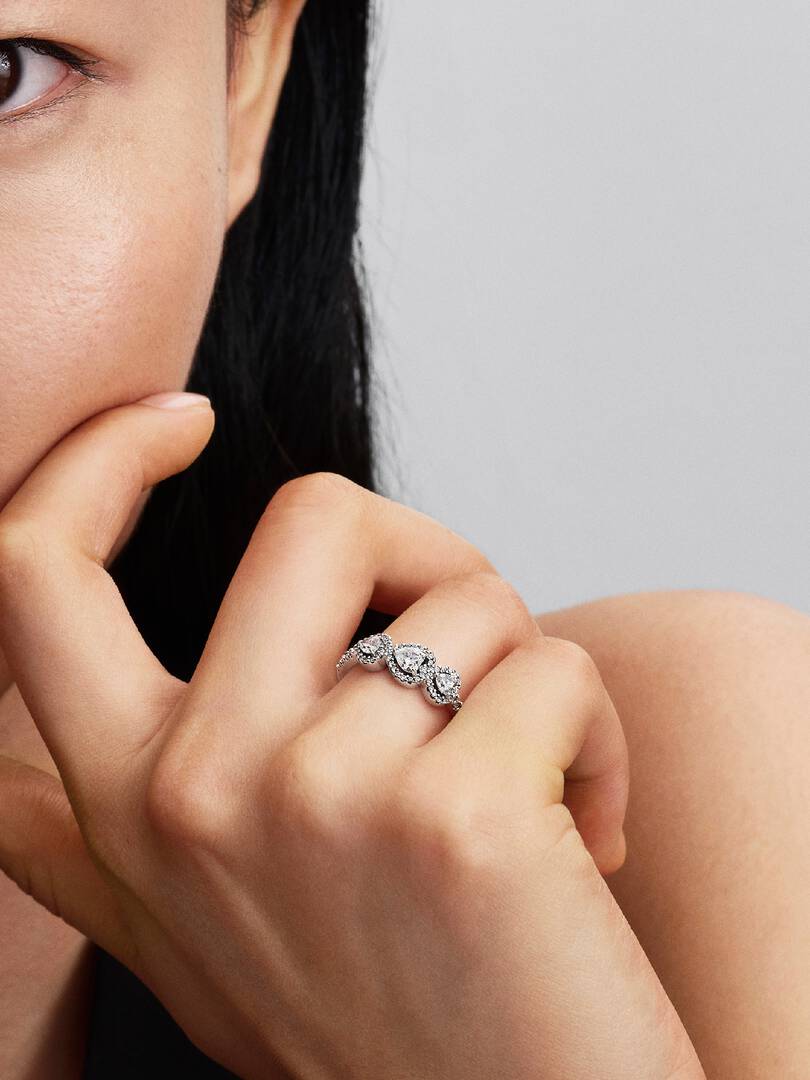 Anillo Trilogía de Corazones y Halo