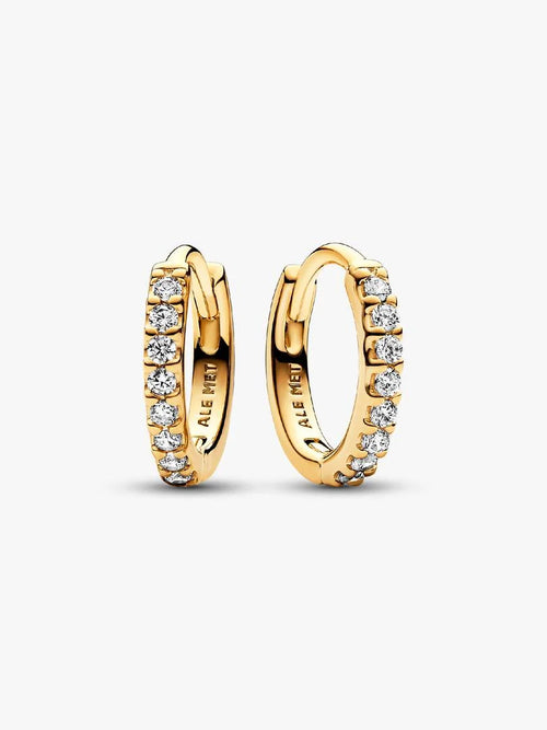 Pendientes de Aro Abrazo Brillante