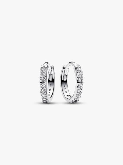 Pendientes de Aro Abrazo Brillantes