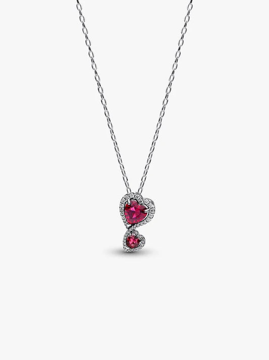 Collar Halo Rojo Corazones