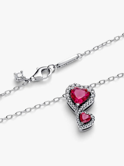 Collar Halo Rojo Corazones