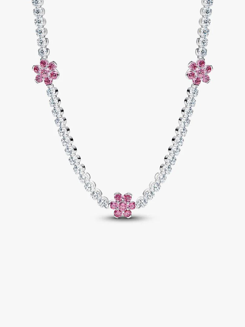 Collar Tenis Flor Rosa