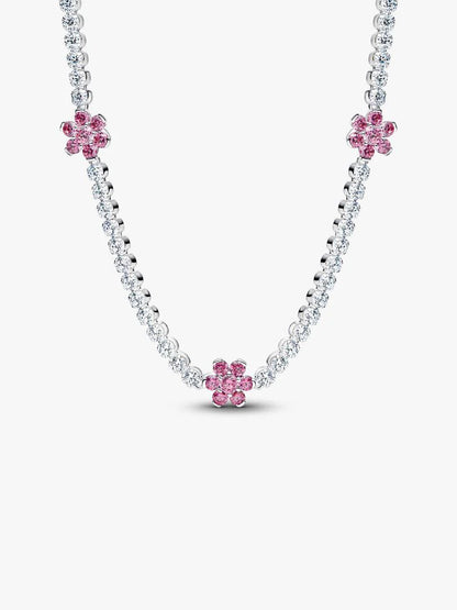 Collar Tenis Flor Rosa