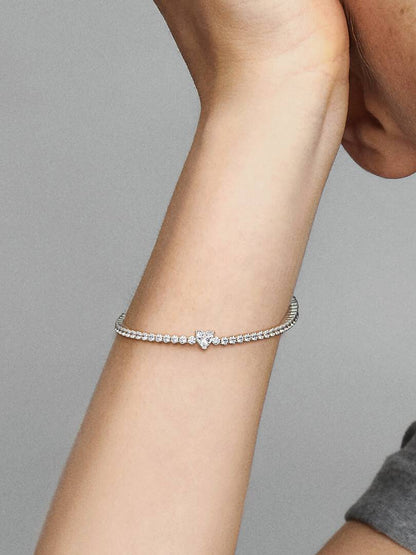 Pulsera de Tenis Corazón Brillante