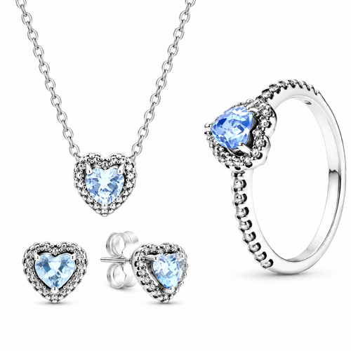 Conjunto Corazón Azul Elegante