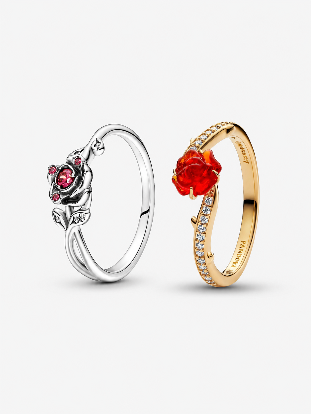 Conjunto de Anillos Rosas Encantadas – 2 Piezas
