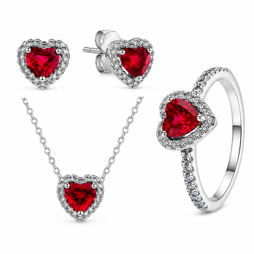Conjunto Corazón Rojo Elegante