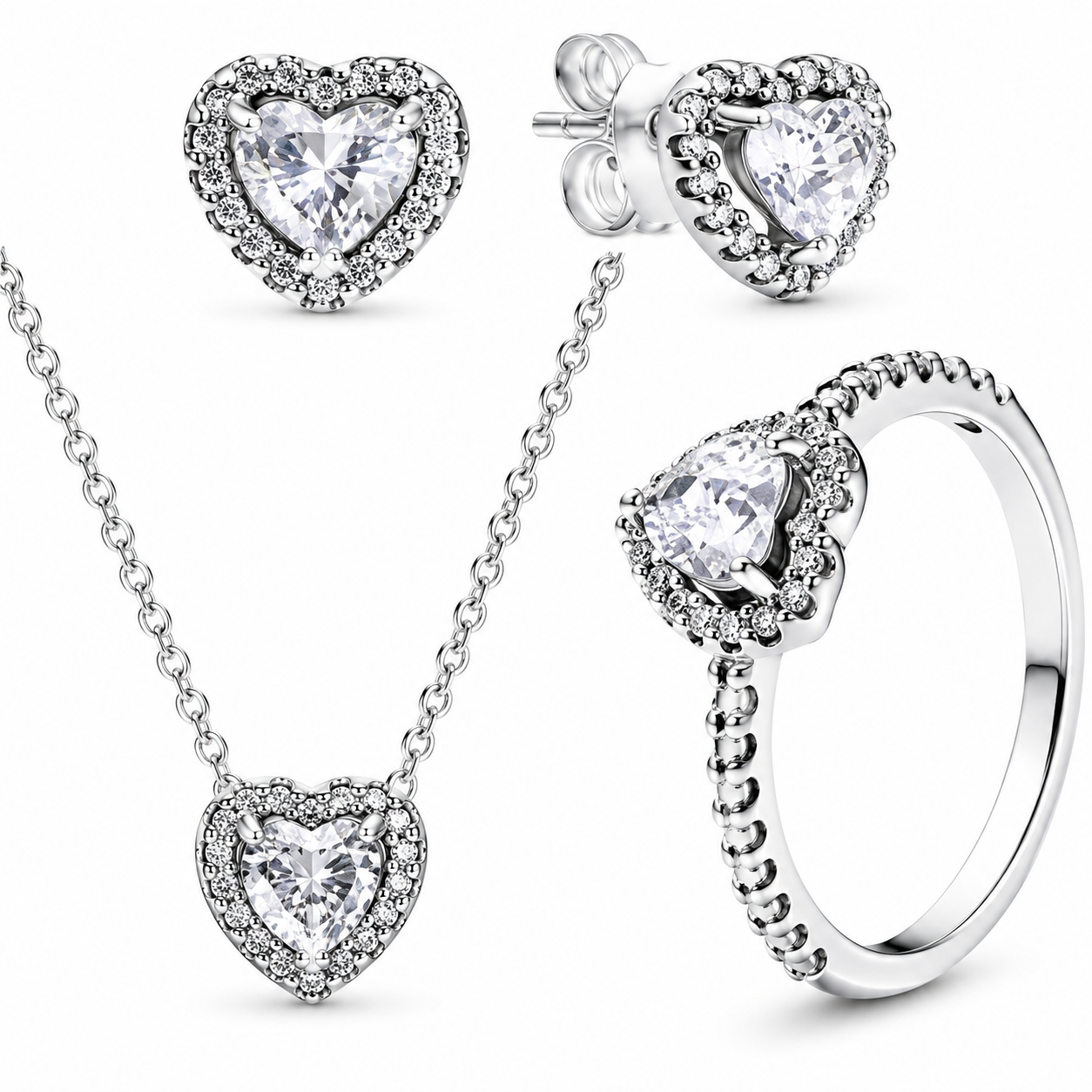 Conjunto Corazón Blanco Elegante