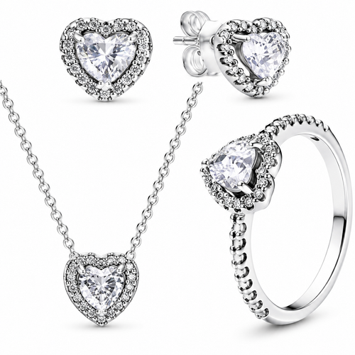 Conjunto Corazón Blanco Elegante