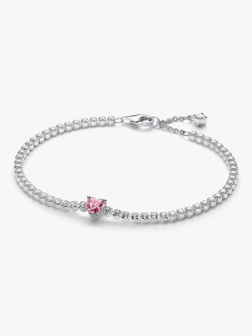 Pulsera de Tenis Corazón Brillante