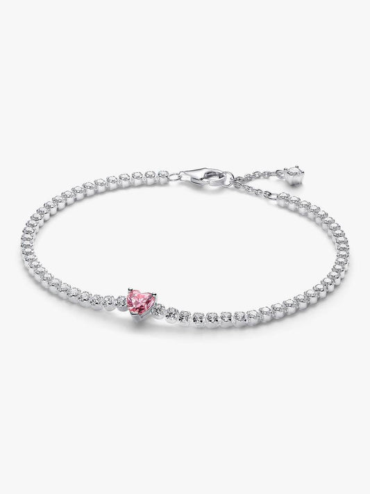 Pulsera de Tenis Corazón Brillante