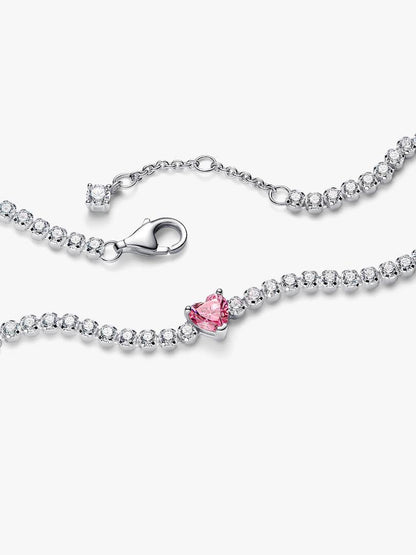 Pulsera de Tenis Corazón Brillante