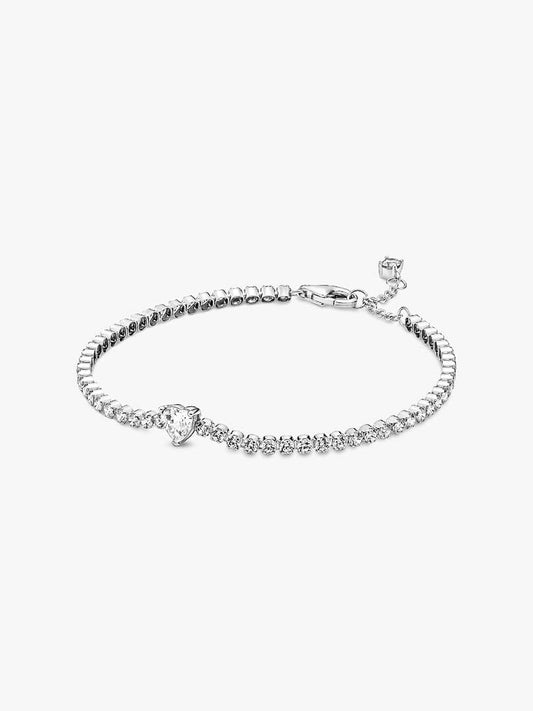 Pulsera de Tenis Corazón Brillante