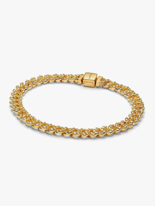 Pulsera Cadena Cubana en Pavé