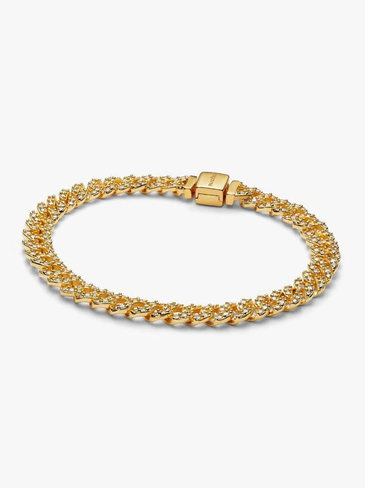 Pulsera Cadena Cubana en Pavé