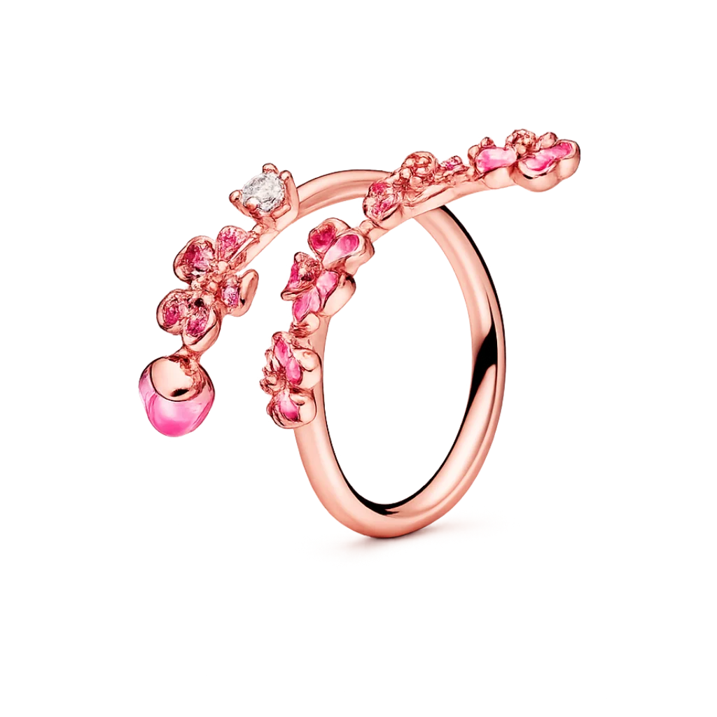 Anillo Flor de Durazno en Oro Rosa