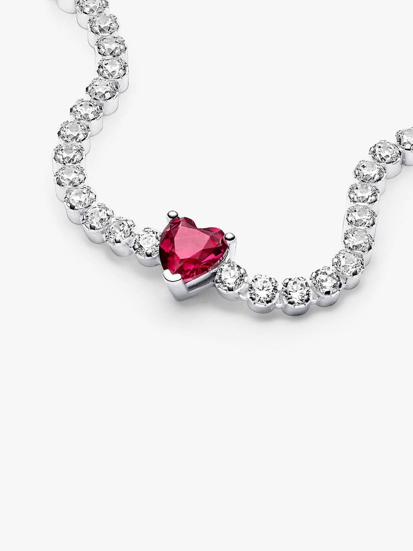 Pulsera de Tenis Corazón Brillante