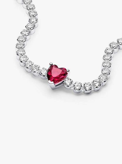 Pulsera de Tenis Corazón Brillante