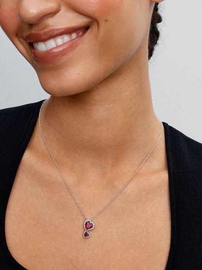 Collar Halo Rojo Corazones